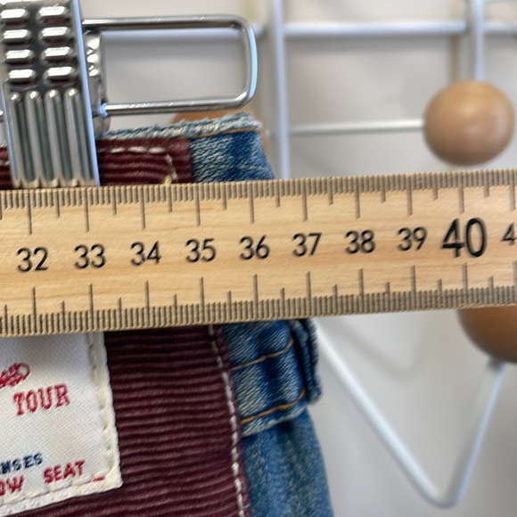 True Religion - Low Rise Flared Y2K Ashbury Pathwork Hippie Jeans Blue - 27 - Picture 11 of 14